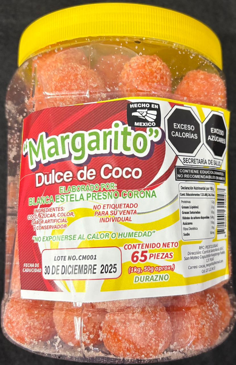 Dulce de coco Margarito