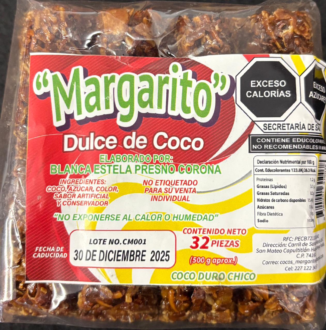 Dulce de Coco Margarito
